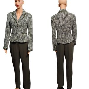 Allen By Allen Schwartz Women's Two Piece Olive Suit Set Officecore Sz 6